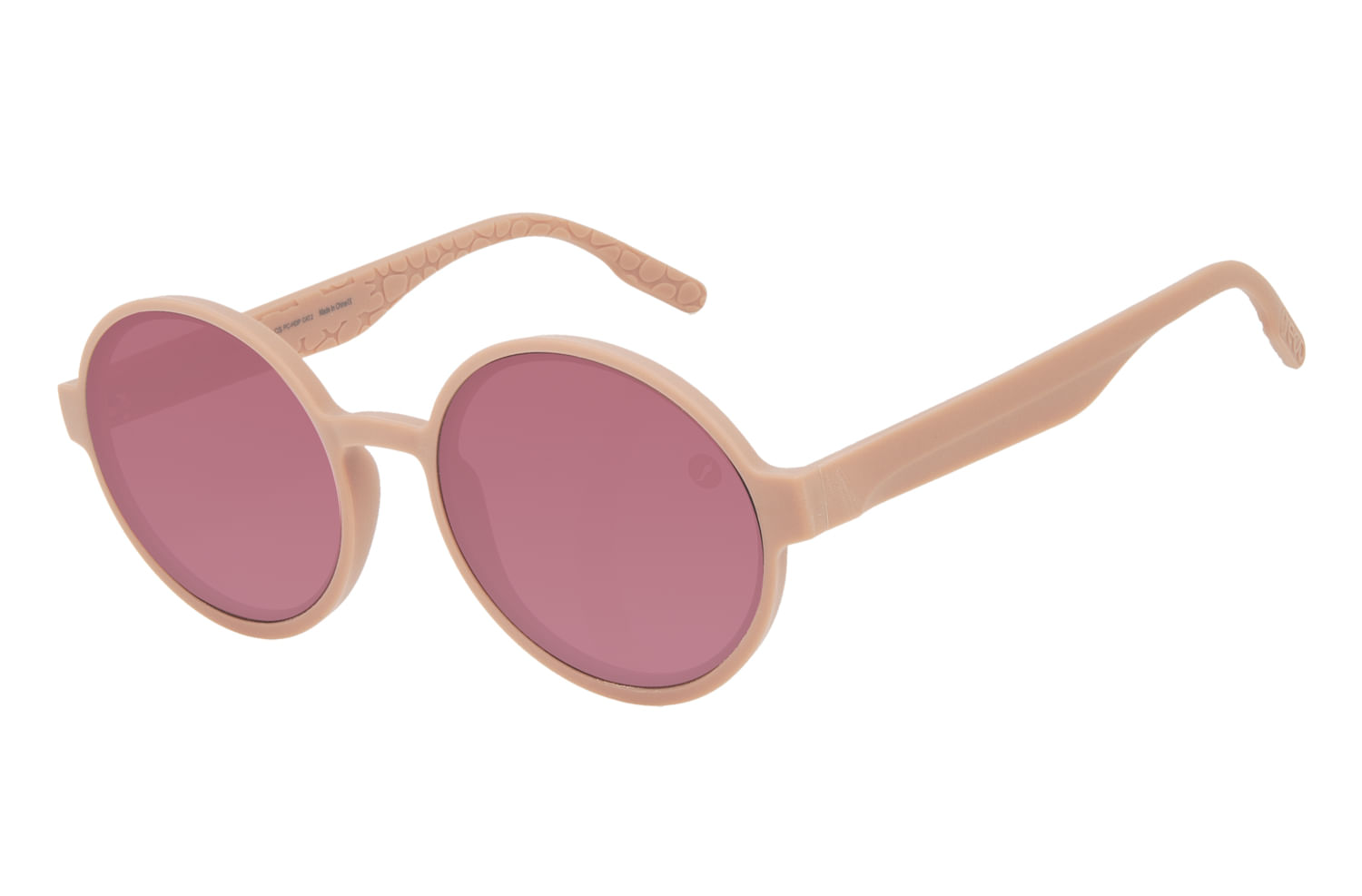 Óculos de Sol Feminino Eco Tecido Celular Redondo Rosa OC.CL.3276.8181 P