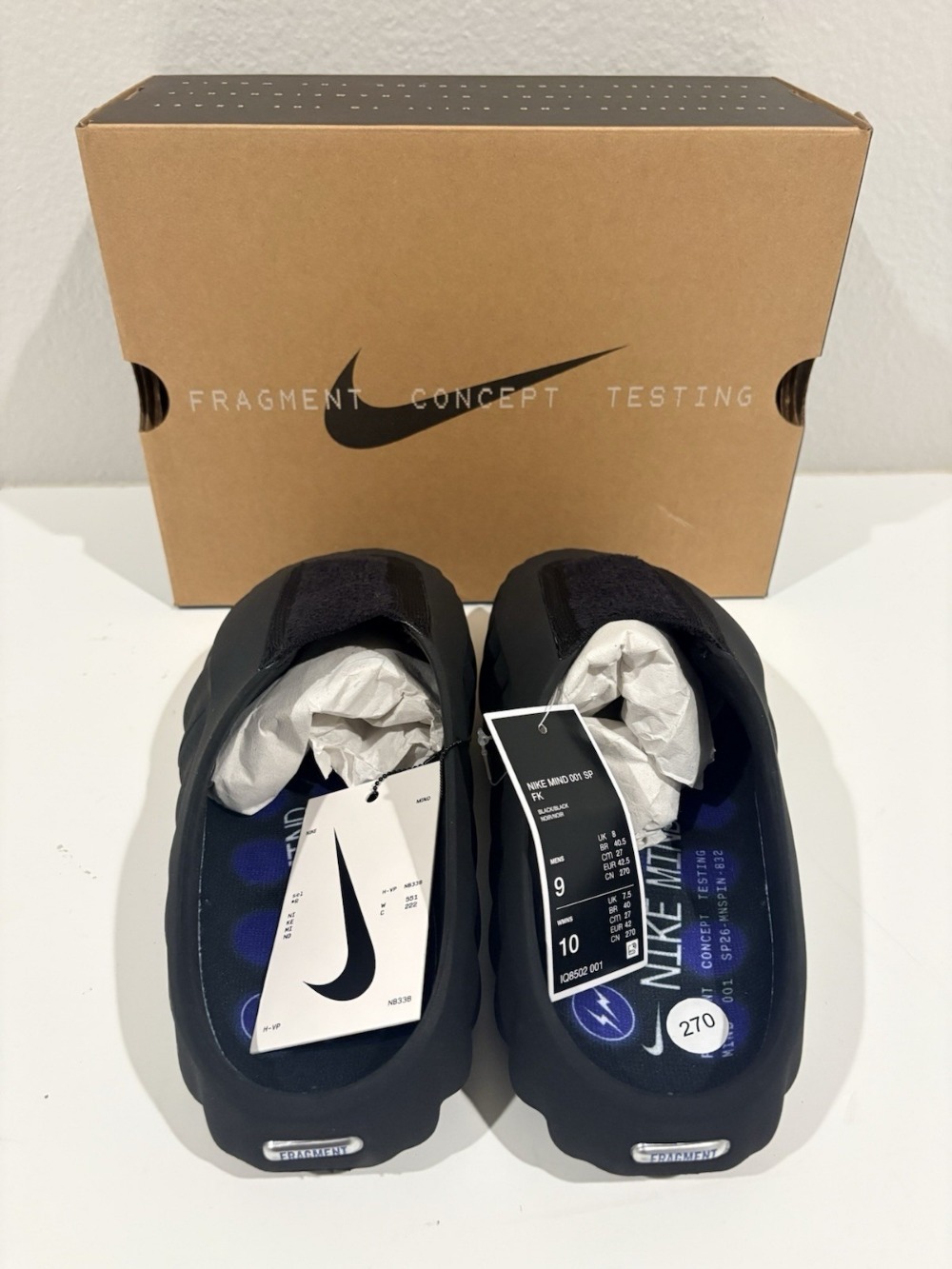 Fragment x Nike Mind 001 Concept Testing Black — 35.5 / 37 / 38 / 39.5 / 40.5 / 42 / 43, Novo