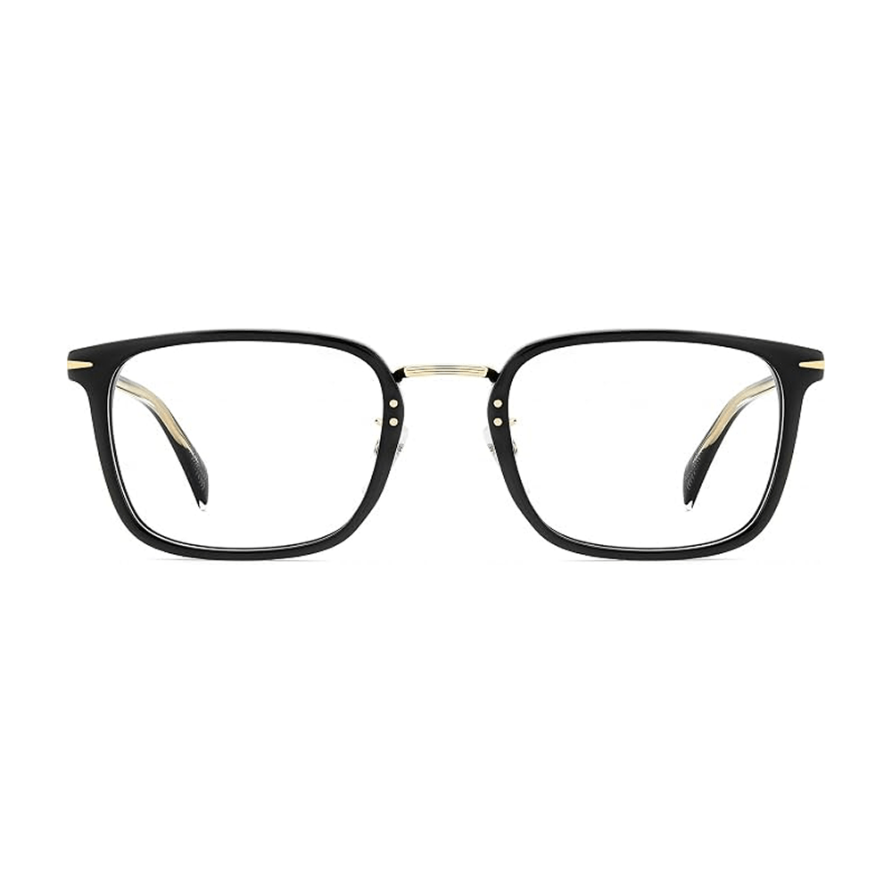 Armação para Óculos de Grau Masculina David Beckham DB 1211/G 2M2 Preto e Dourado