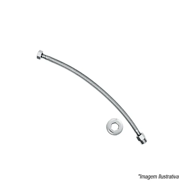 LIGACAO FLEXIVEL MALHA ACO INOX 60 CM DOCOL