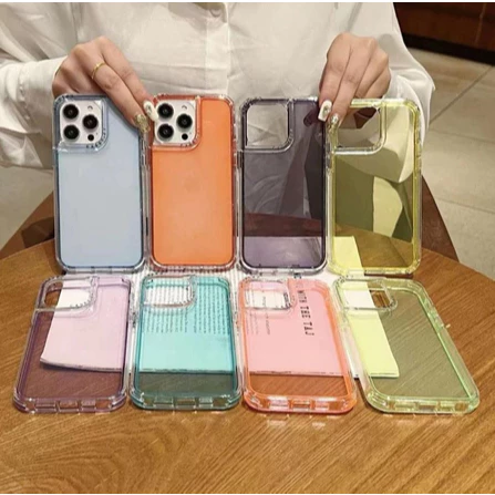Capa Space 3ª Geração Transparente Cor Para iPhone 16E, iP 17, iP 17AIR, iP 17PRO, iP 17PRO MAX Proteção Anti - Choque