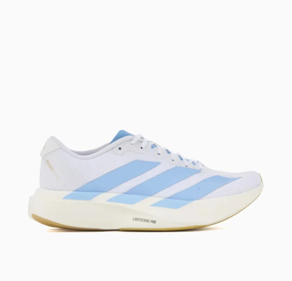adidas Adizero Evo SL Wove White Clear Blue Feminino — 34 / 35 / 36 / 37 / 38, Novo