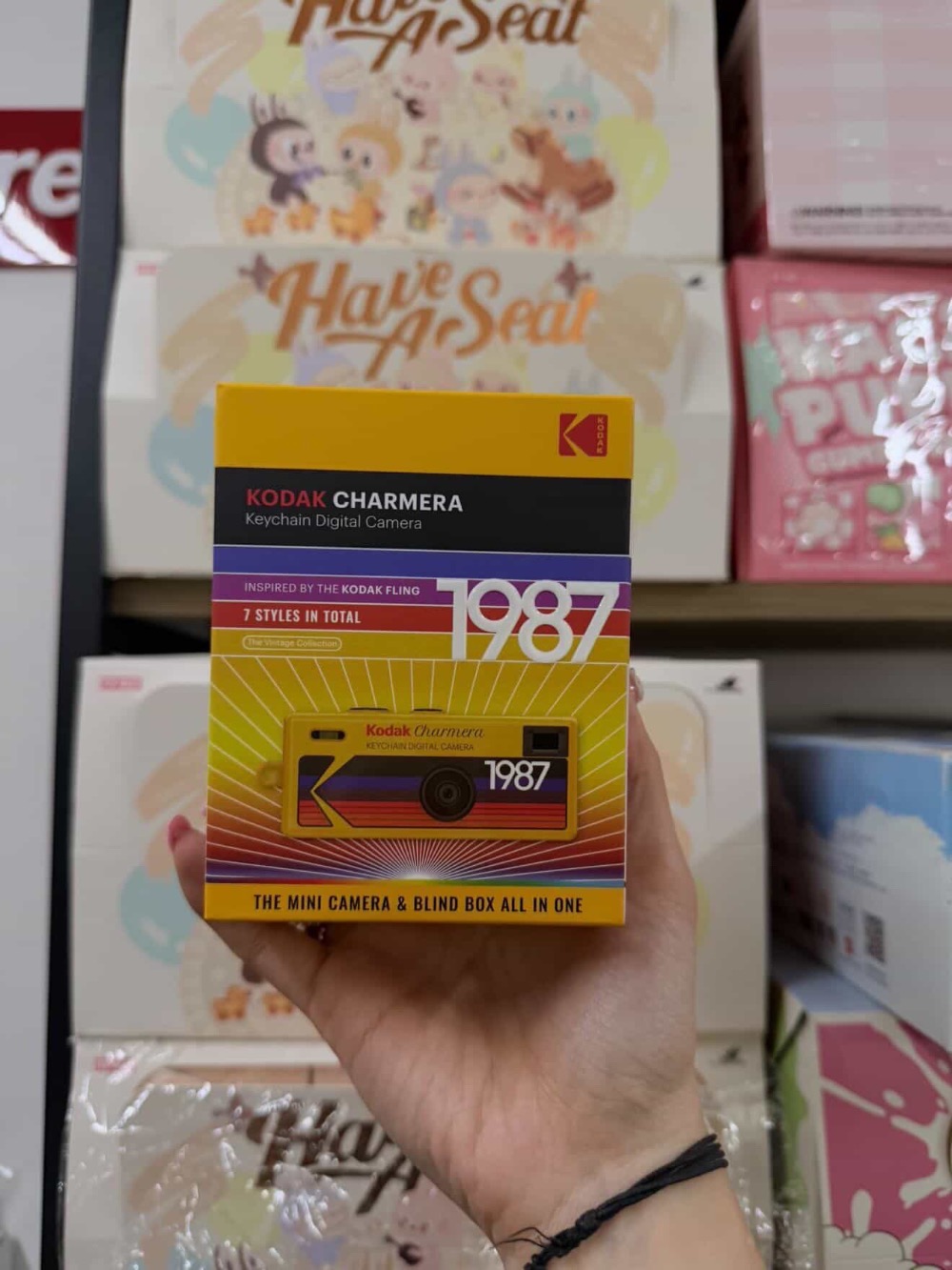 Blind Box Kodak Câmera Charmera Keychain Digital Single Box — Único, Novo