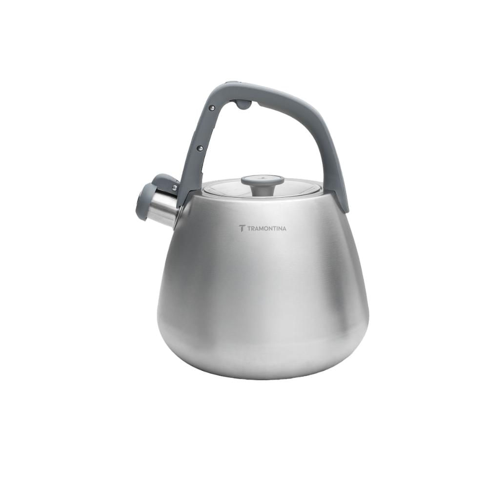 Chaleira com Apito Indução Tramontina 4L em Aço Inox Cabo de Nylon