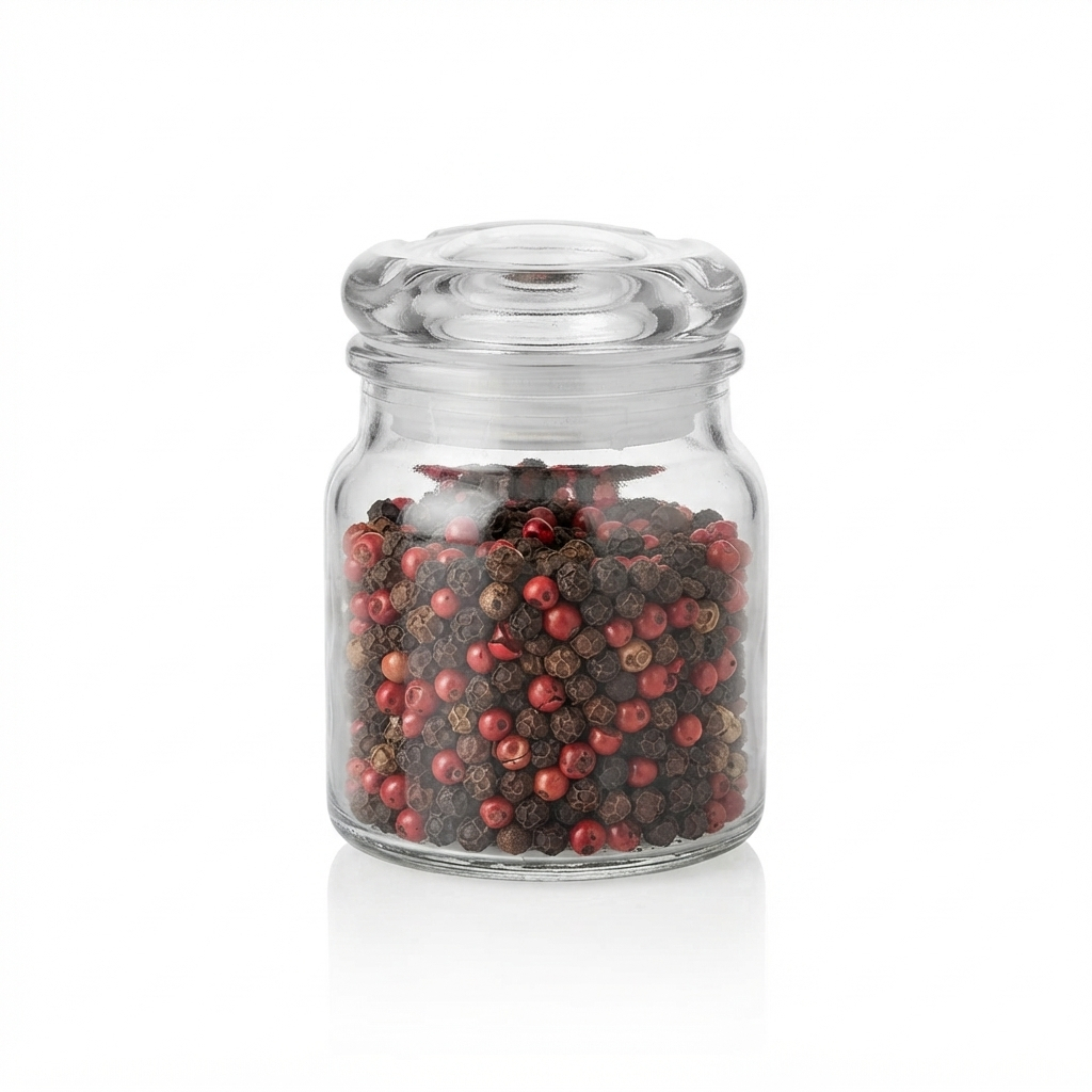 Pote de Vidro Lyor 140ml com Tampa com Vedação Mini Porta Temperos Condimento Papinha Doces Cozinha Organizador Multiuso