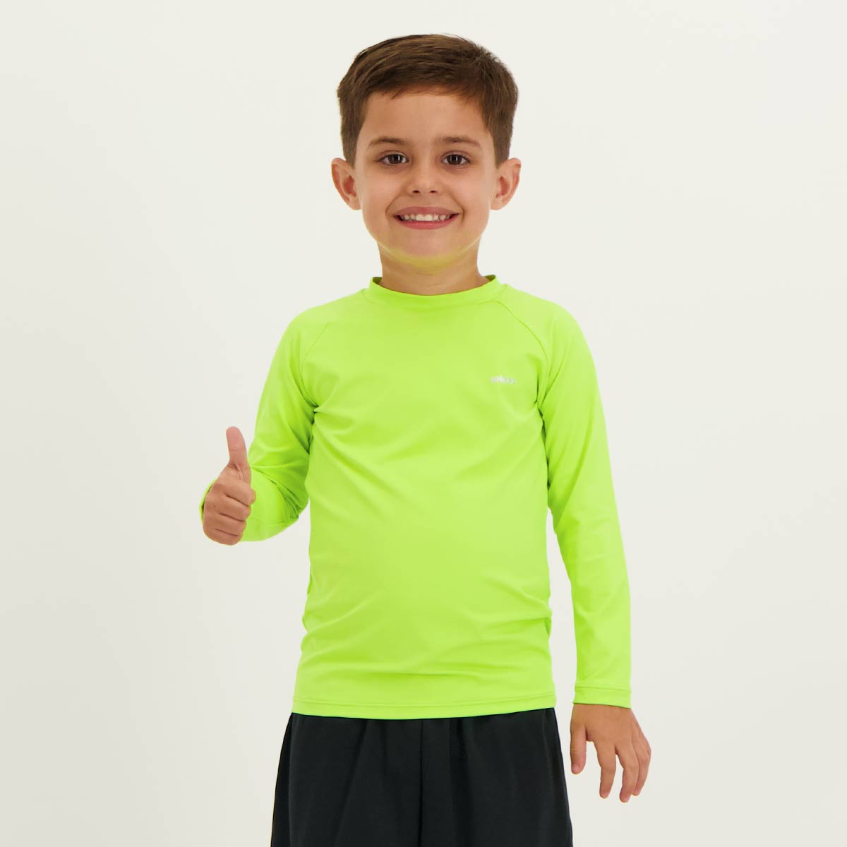 Camiseta Selene Manga Longa Proteção UV50+ Infantil Verde Neon