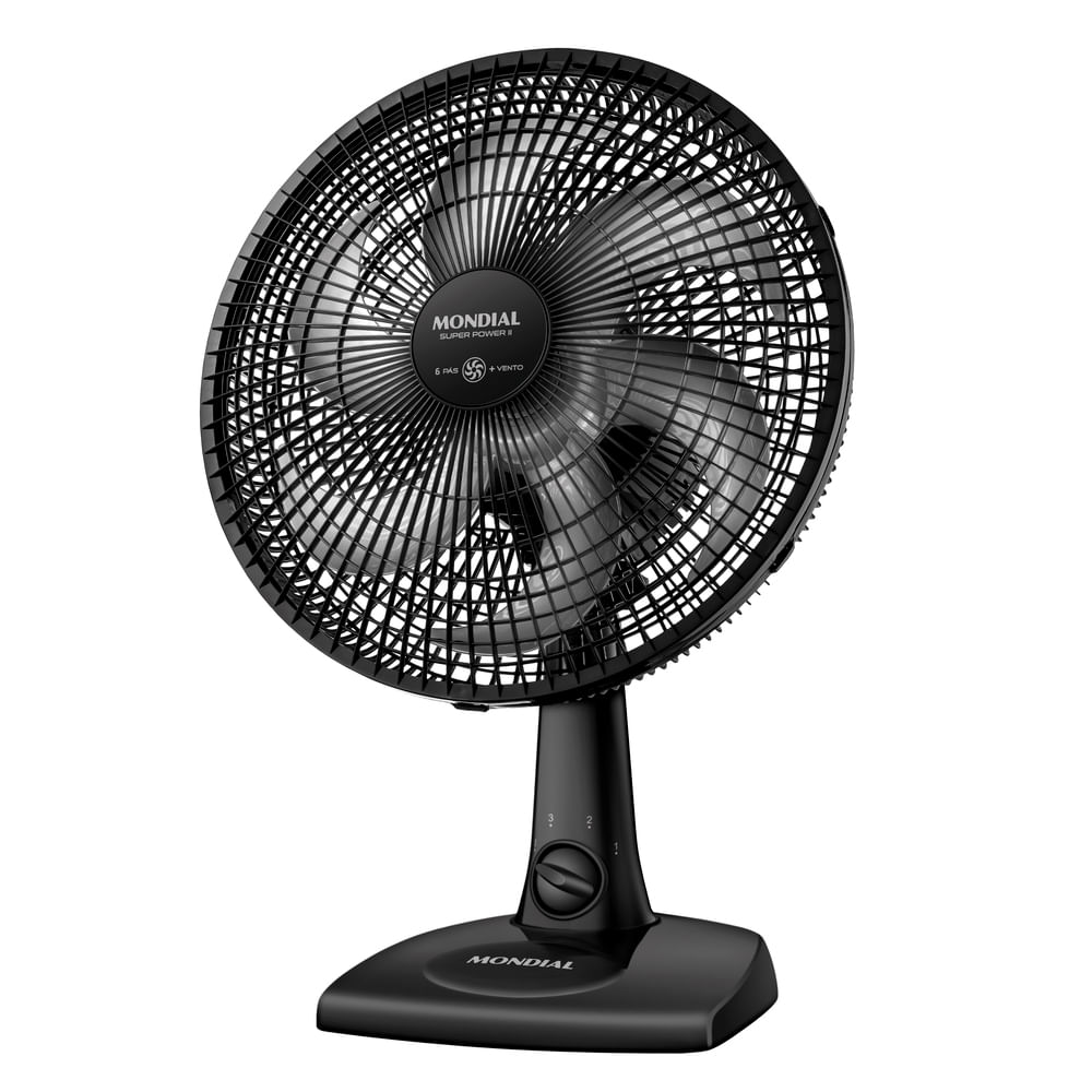 Ventilador de Mesa Mondial 30cm Super Power II Preto NVSP-30-B2 - 220 Volts
