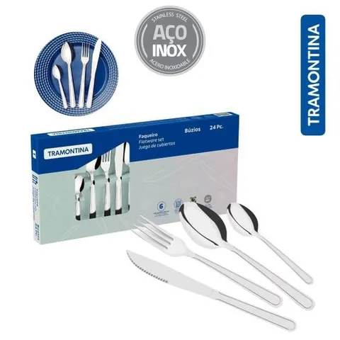 Jogo Talheres Tramontina 24 Peças Inox