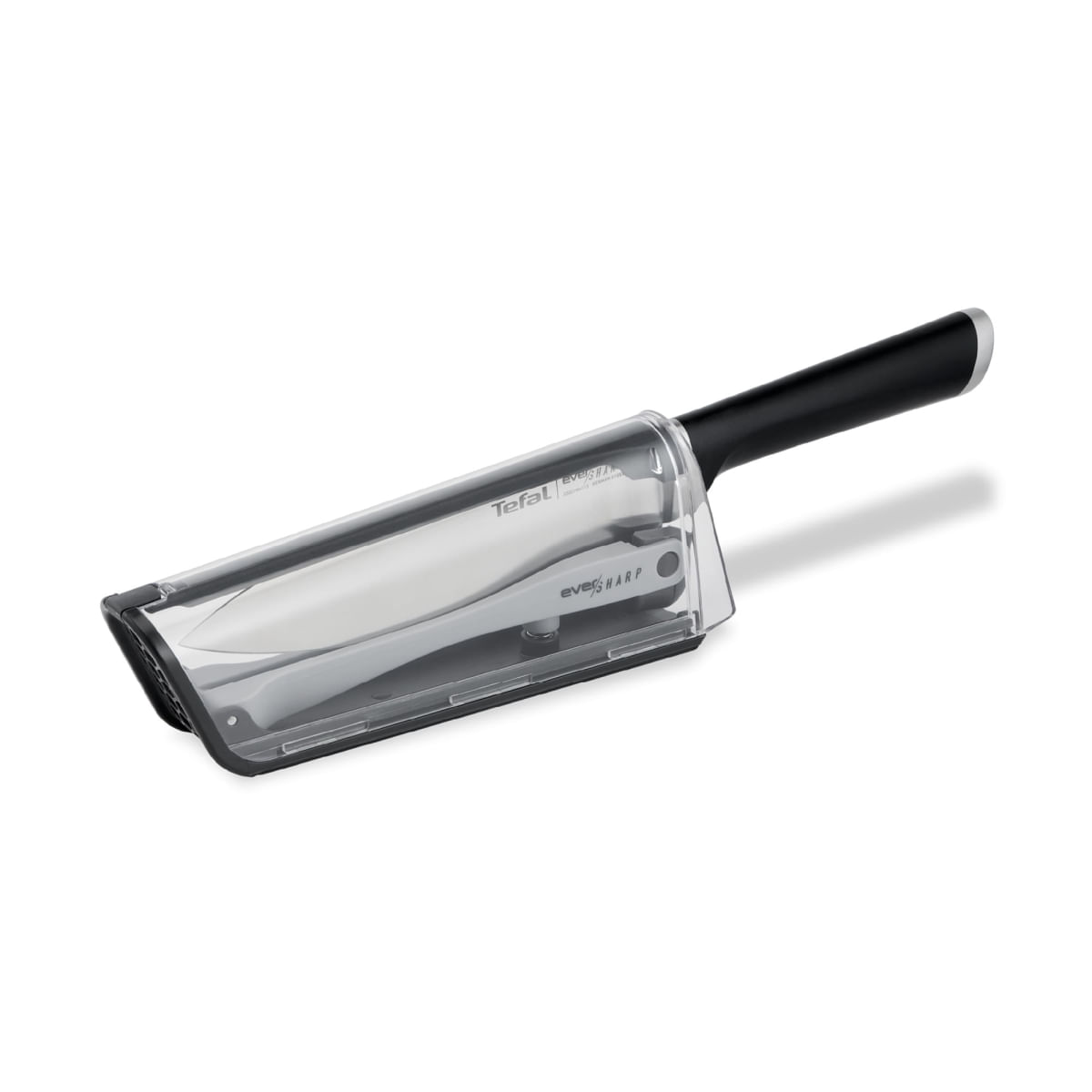Faca Chef EverSharp em Aço Inox com Afiador Tefal