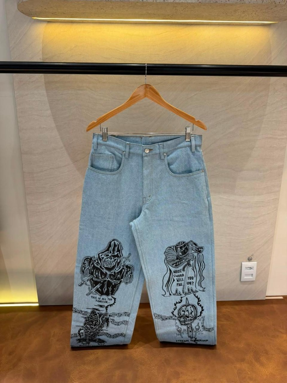 Calça Warren Lotas Sabata Denim Light Blue — 42, Novo