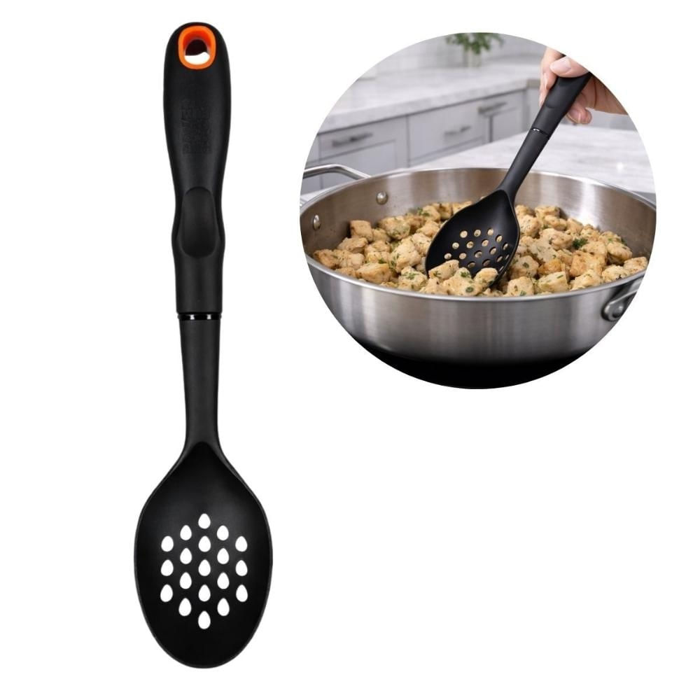 Colher Vazada Utensílio Cozinha Multiuso Servir Mesa Nylon