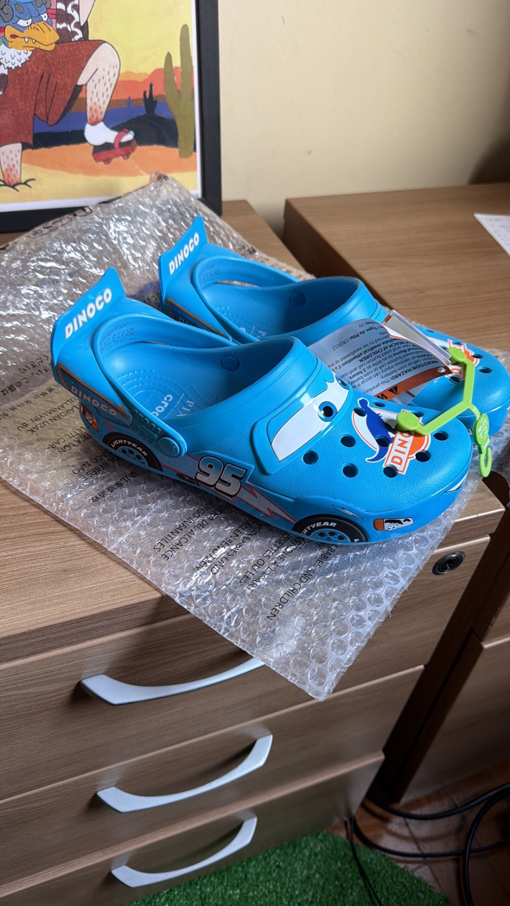 Cars x Crocs Crocband Lightning McQueen Dinoco Blue — 39, Novo