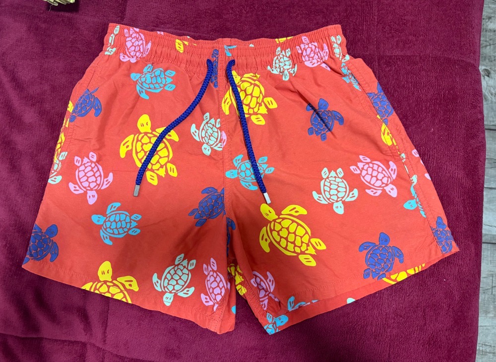 Shorts Vilebrequin Turtle-Print Swim Red — P, Usado