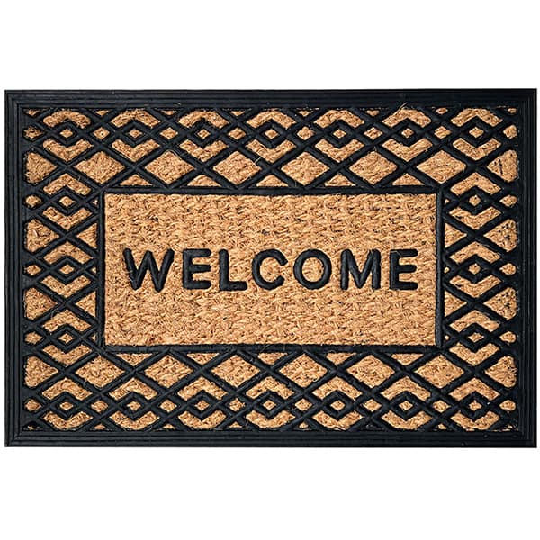 Tapete capacho vinílico, 60cm x 40cm, Welcome, Zig-Zag, 0300723284, Uzoo PT 1 UN