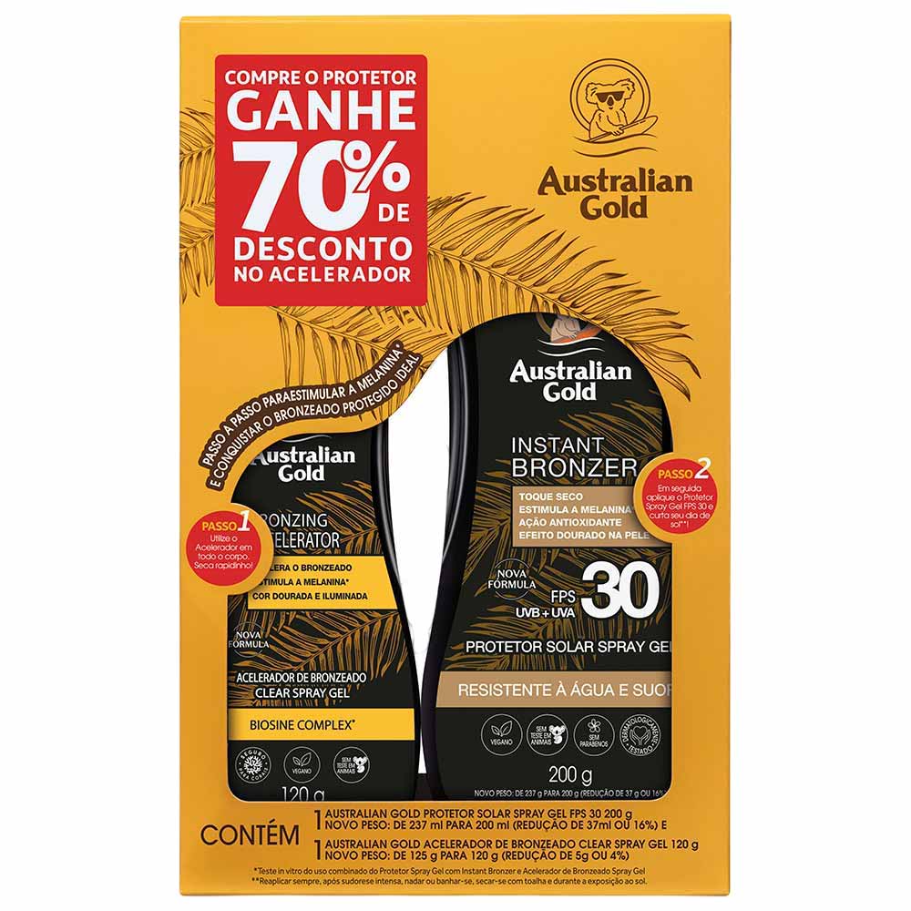 Kit Australian Gold Promopack - Protetor Solar FPS 30 + Acelerador — Kit
