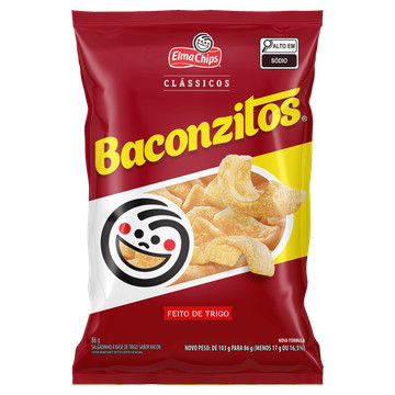 Baconzitos Salgadinho Bacon Elma Chips 86g