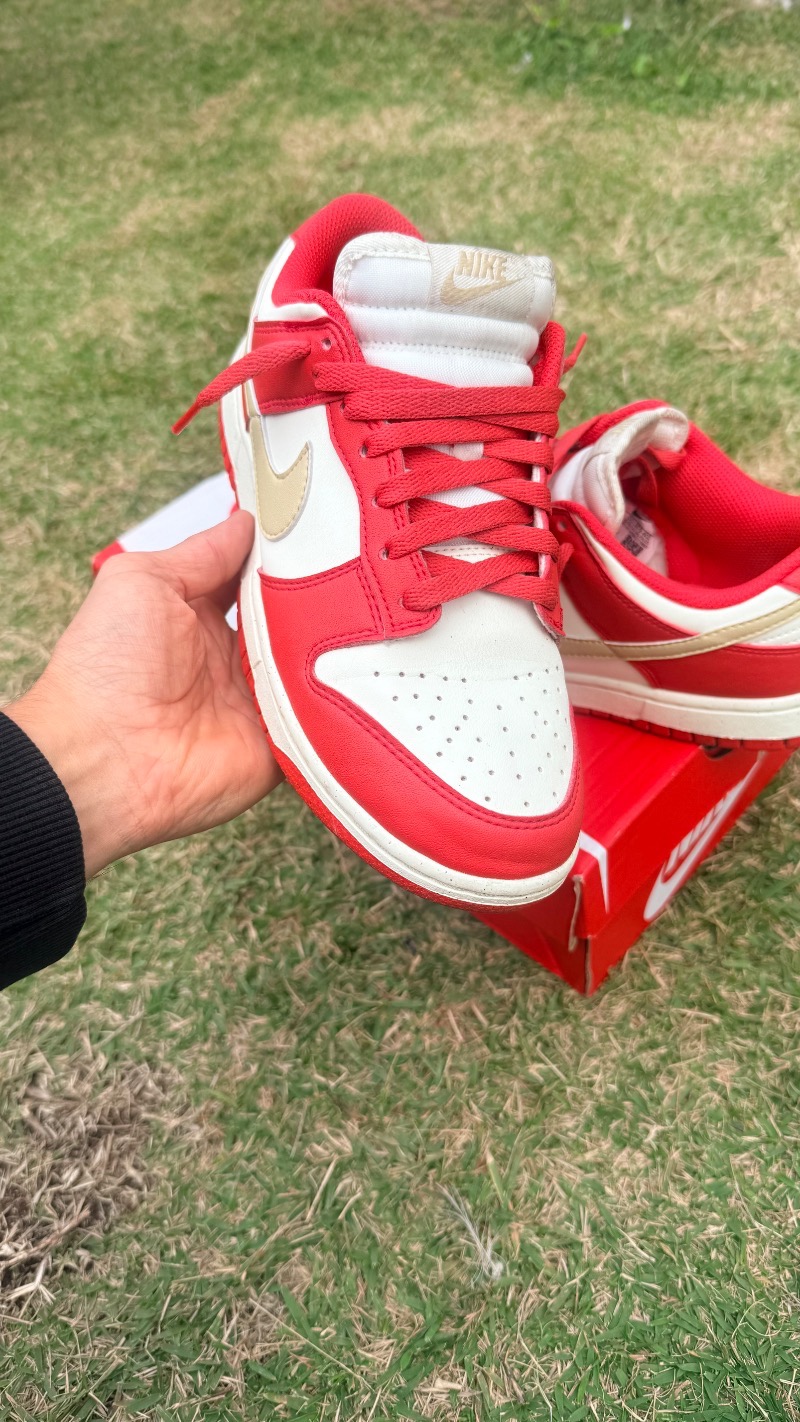 Foto 3 de Nike Dunk Low Light Crimson Team Gold — 37, Usado