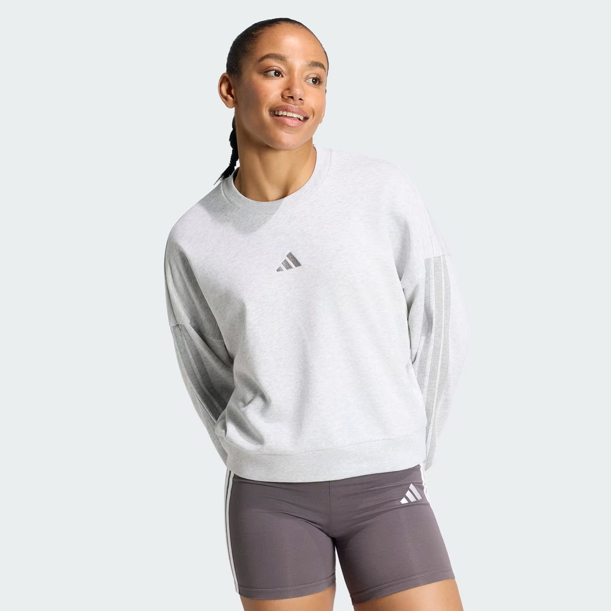 Moletom Adidas Ess Feminino Cinza