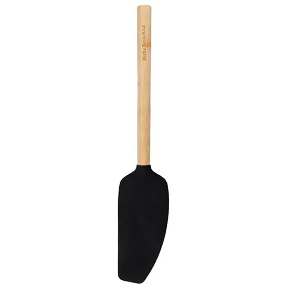 Espátula Batedora Bambu e Silicone Preto Cozinha KitchenAid