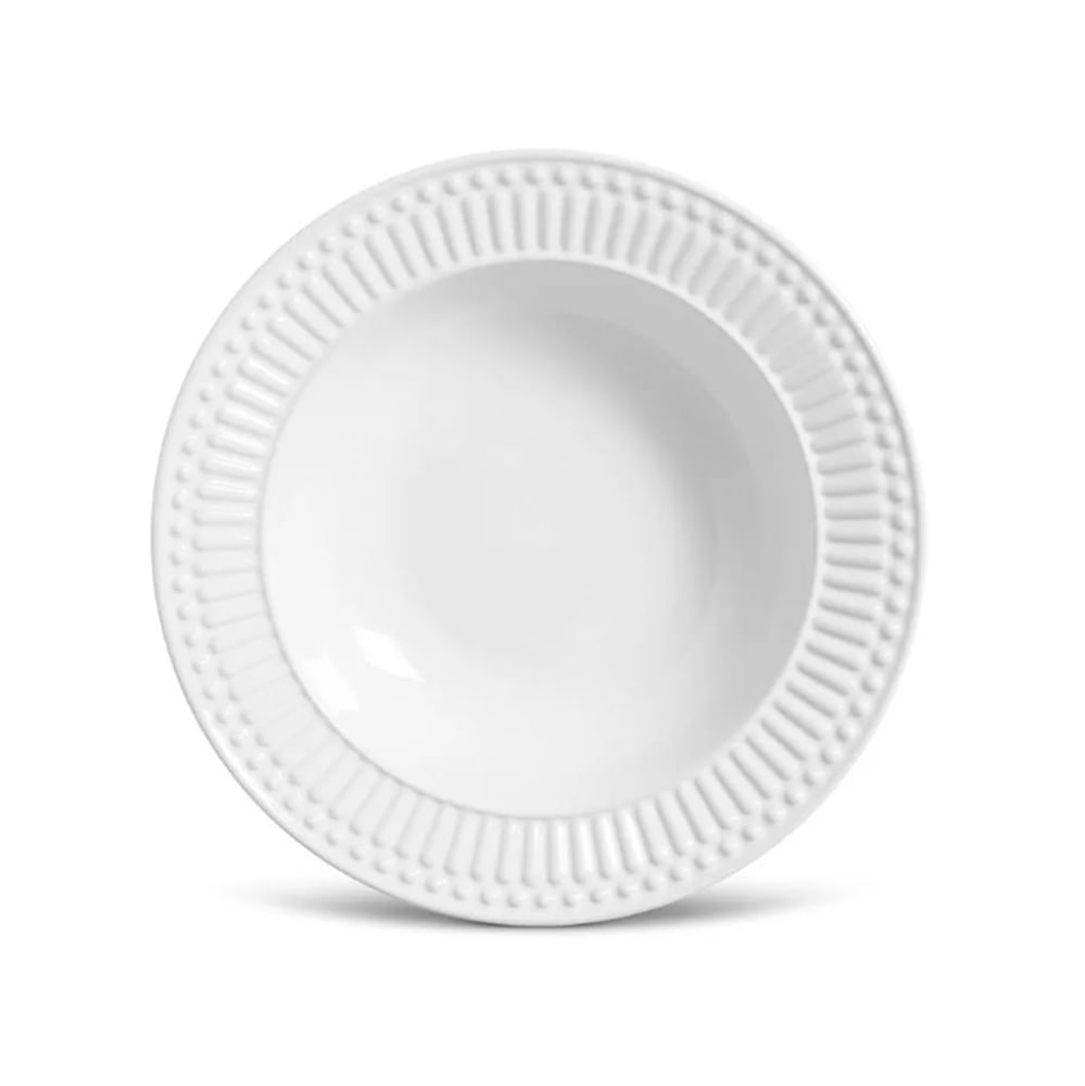 Prato Fundo Roma Branco 22Cm - Porto Brasil Branca