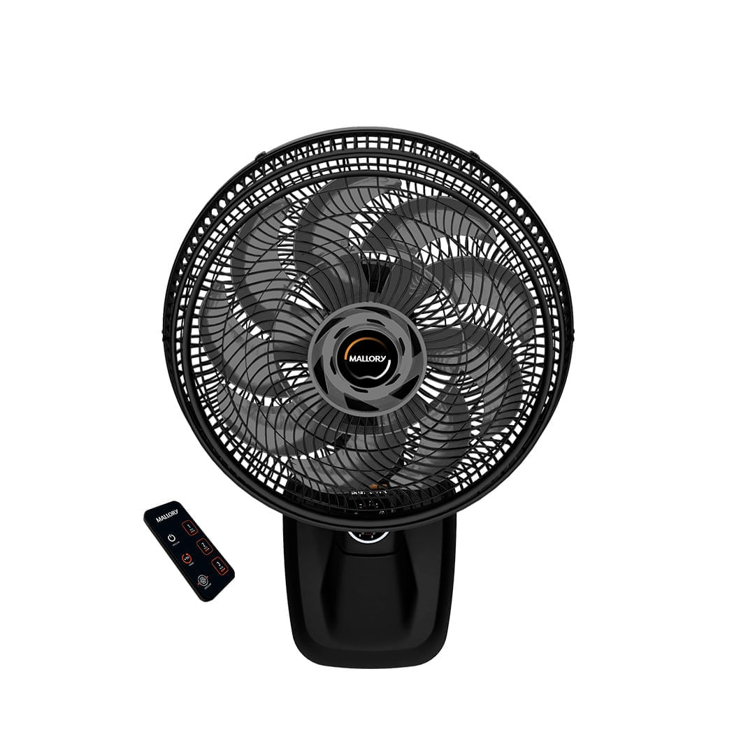 Foto 2 de Ventilador de Parede com Controle Mallory 40Cm Smart Control Preto 127V