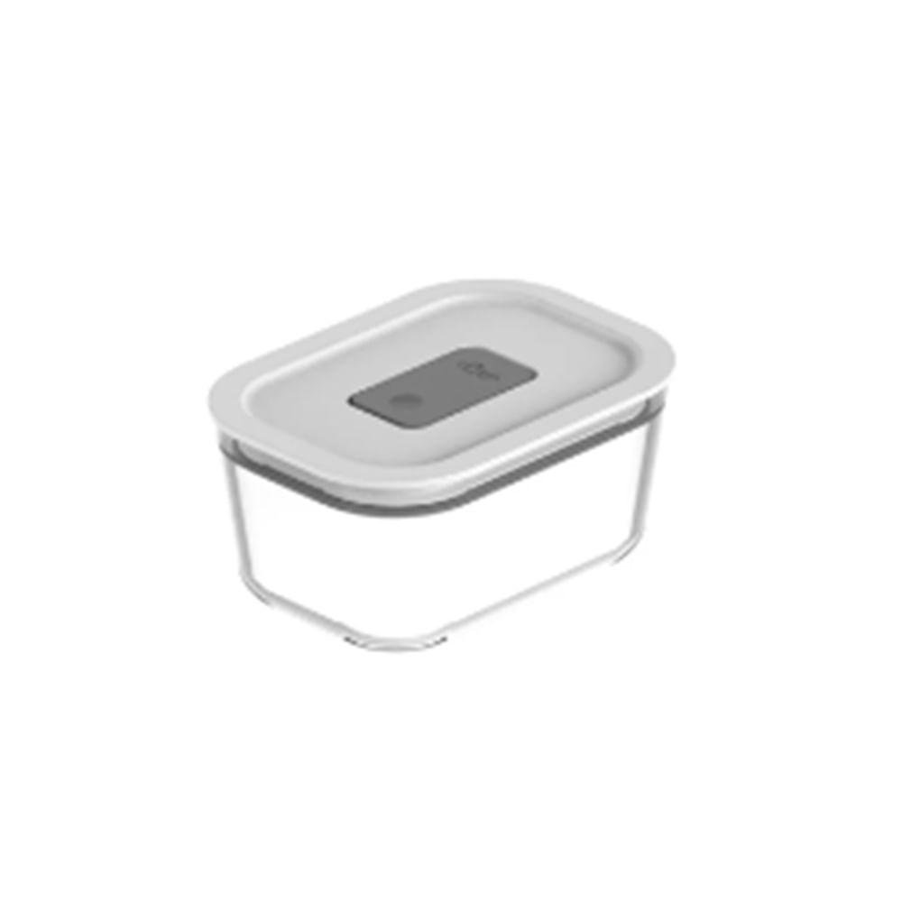 Pote Hermético Em Vidro Fresch Lok Branco 370Ml - Ou