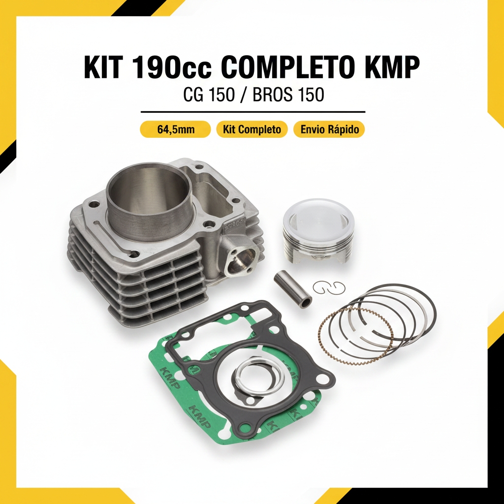 Kit Kmp - Cilindro + Pistao + Anel + Junta Kit-A Cg 150 / 190