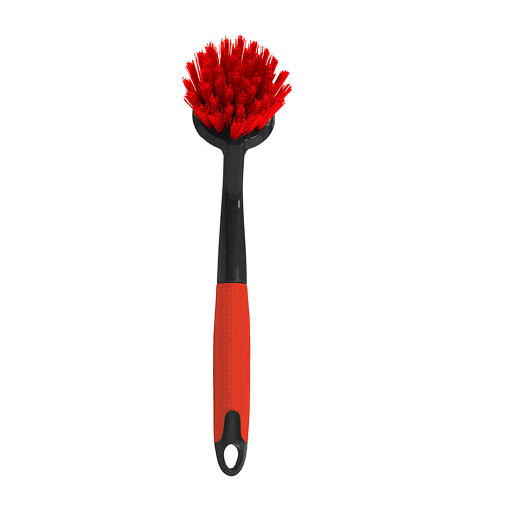Escova Multiuso Redonda Vermelha E Cinza - Powermaid