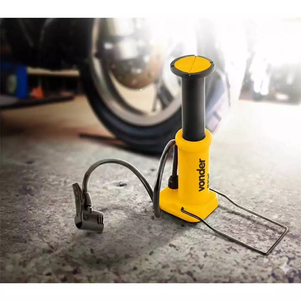 Bomba de Ar de Pé Para Encher Pneu Bicicleta e Infláveis