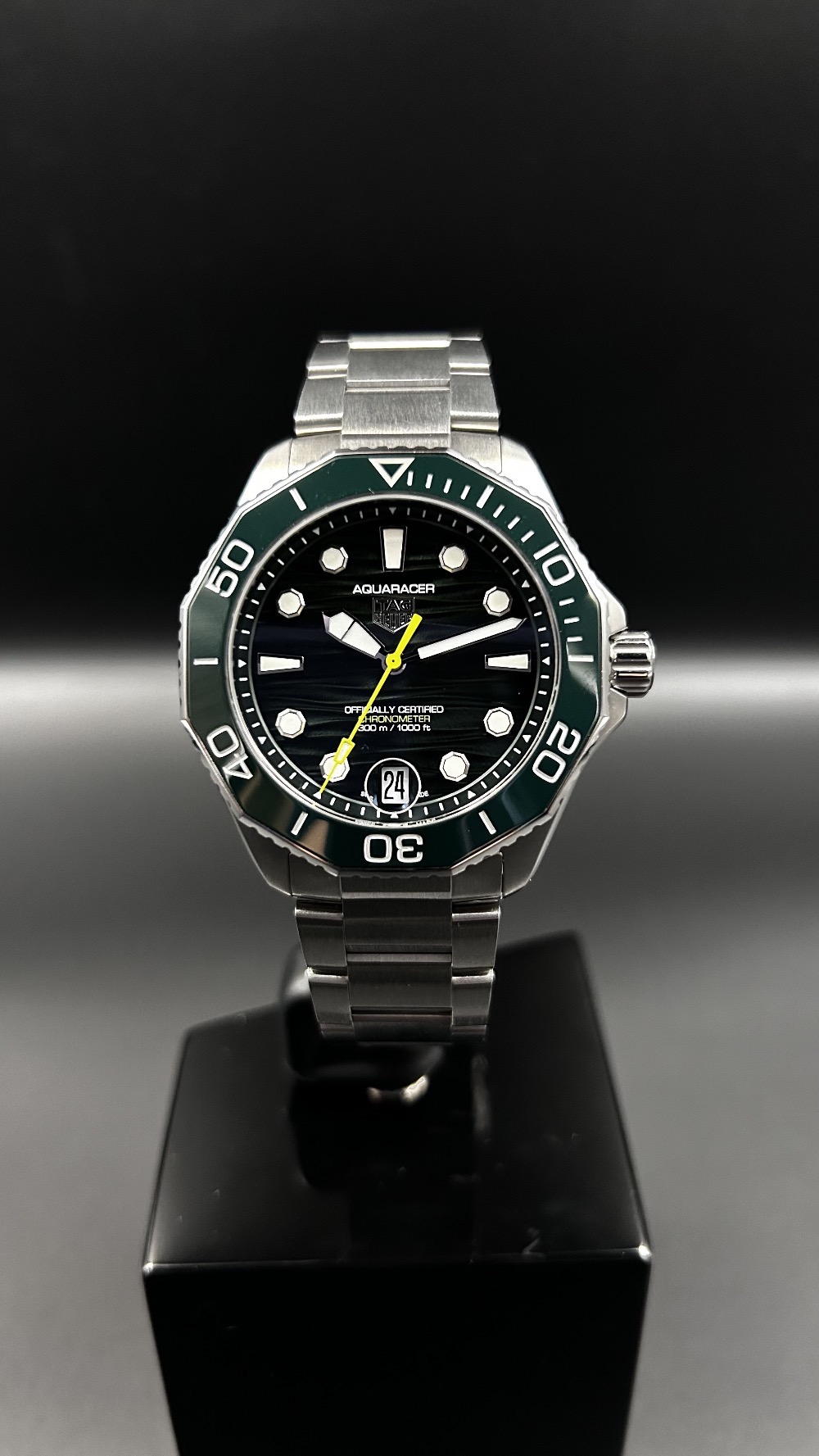 Relógio Tag Heuer Aquaracer Professional 300 Date Dark Green — Único, Novo