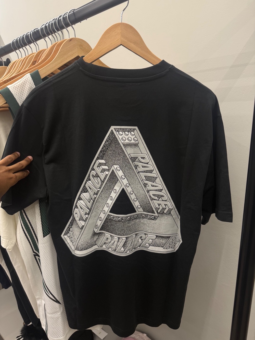 Camiseta Palace Tri Girders Black — M, Novo