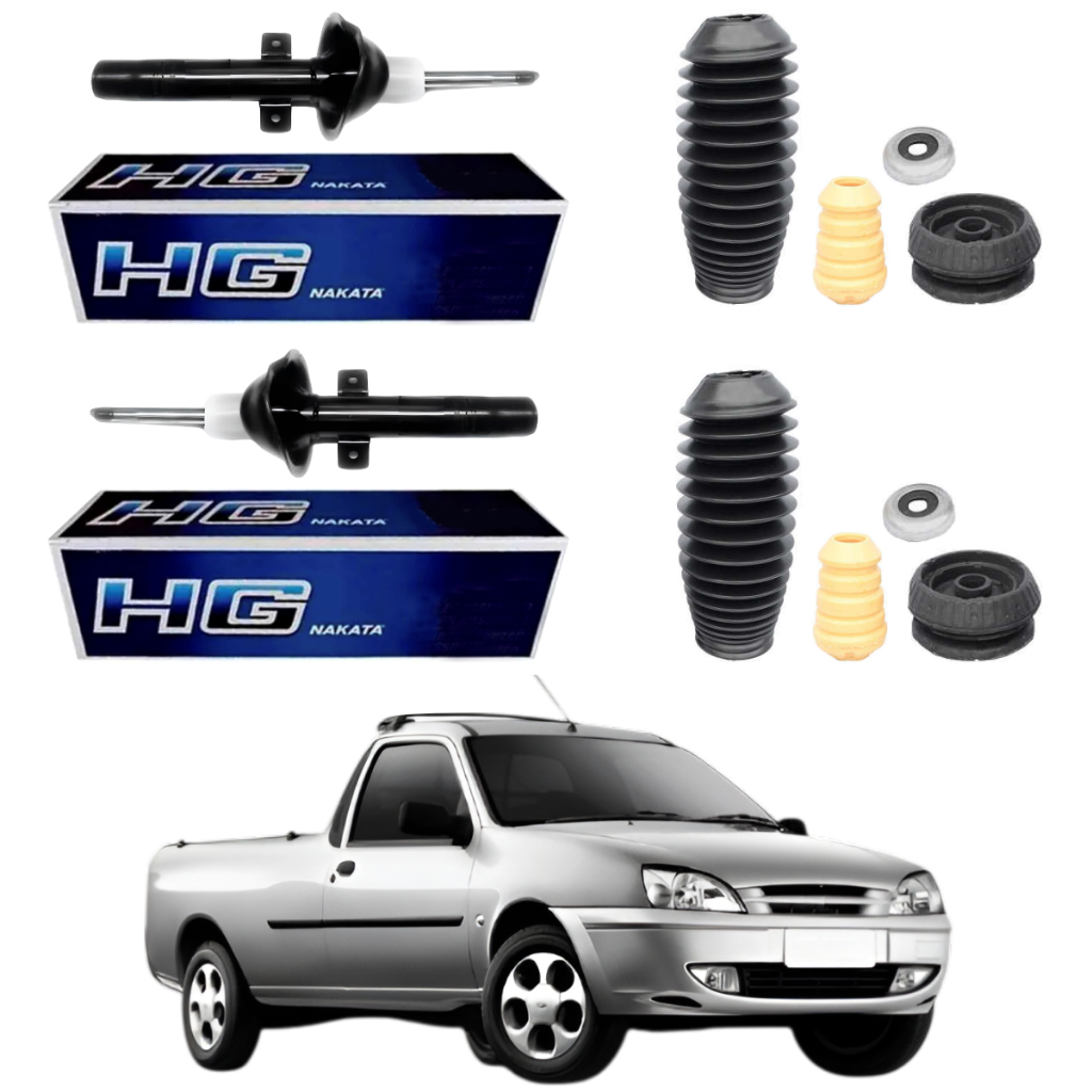 PAR AMORTECEDOR DIANTEIRO COURIER 1997 A 2013 NAKATA + KIT