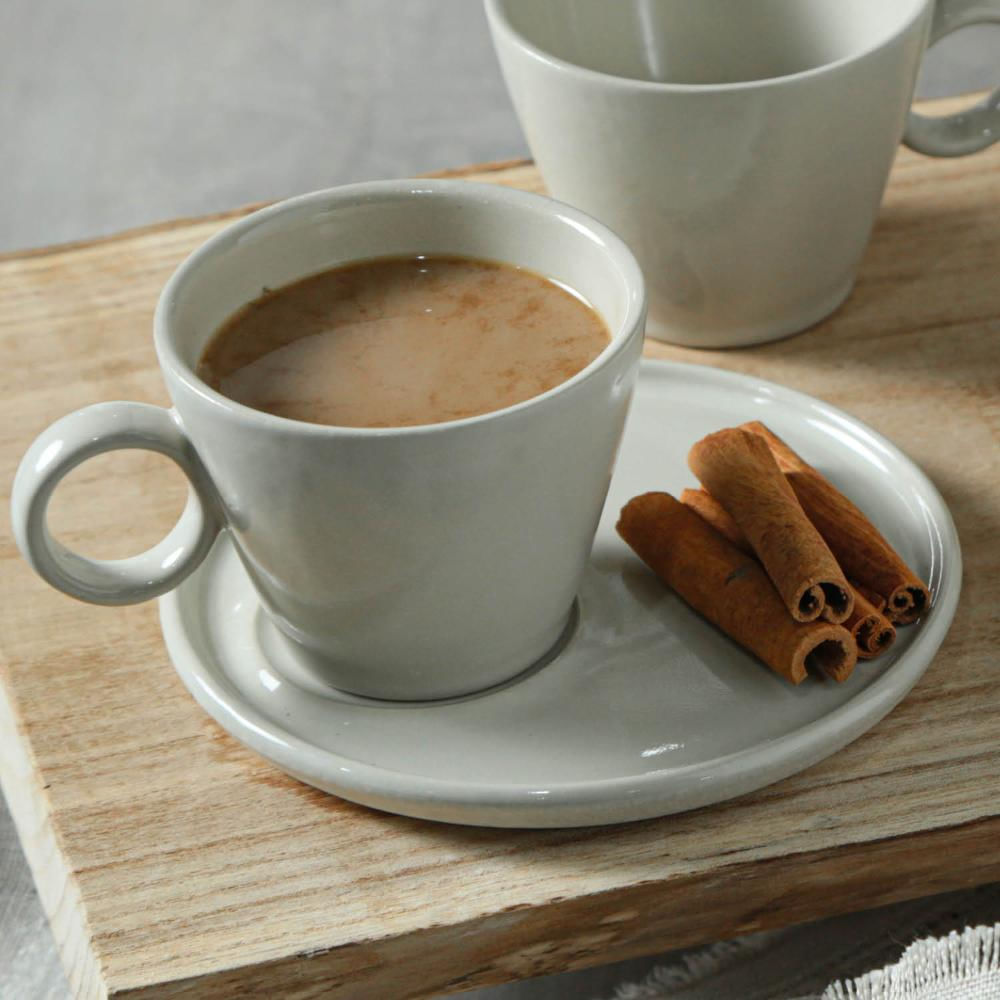 Foto 2 de Conjunto com 6 Xícaras de Chá Neo com Pires Neo Clay 210ml