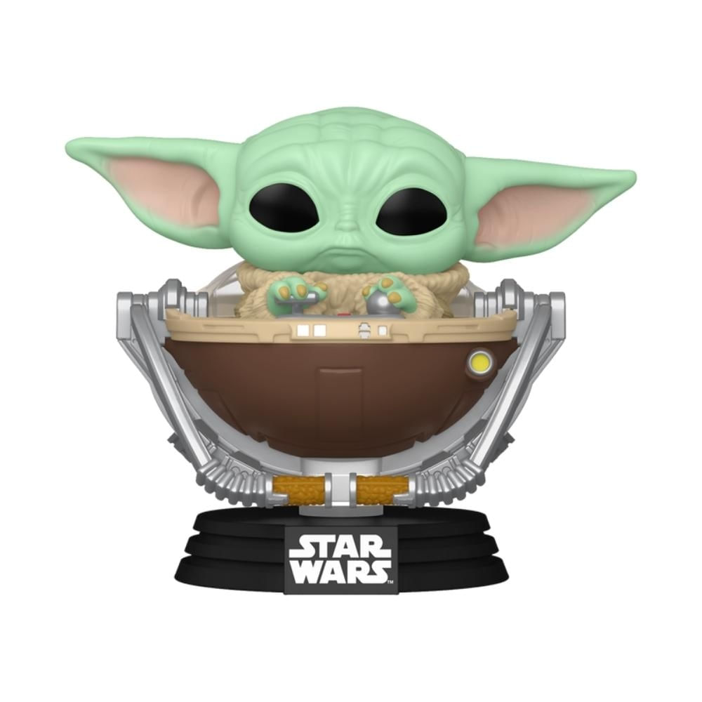 Foto 3 de Boneco Funko Pop! Star Wars Mandalorian e Grogu no Carrinho