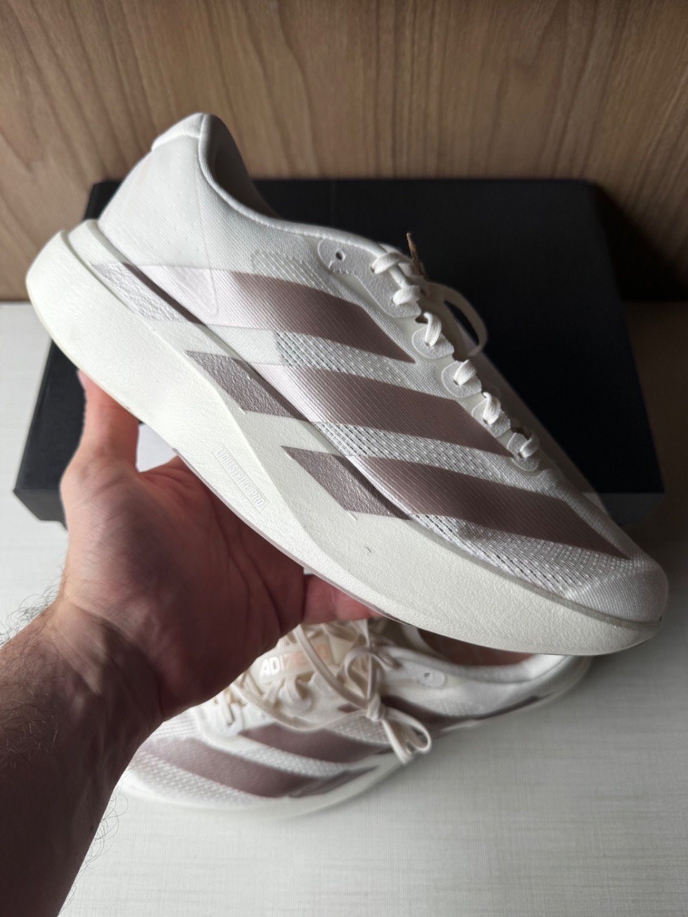 adidas Adizero Evo SL Cloud White Grey Blush Pink Feminino — 41, Novo
