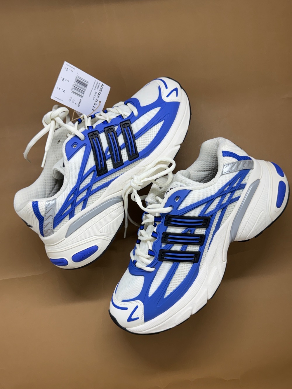 adidas Adistar XLG 2.0 Hi-Res Blue Core Black Off White — 40, Novo