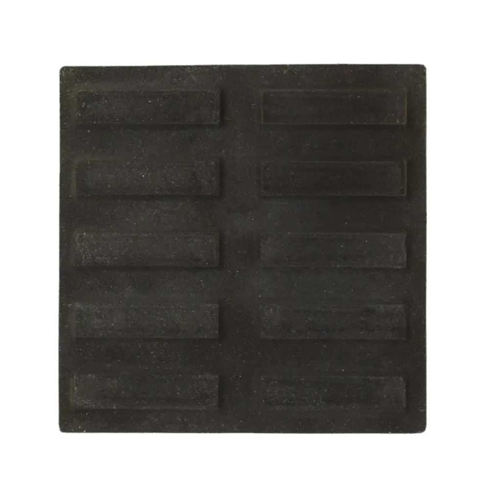 Piso Ladrilho Hidráulico Rampa Filete Preto 20X20cm Caixa com 0,40 m² Borda Reta Cimartex