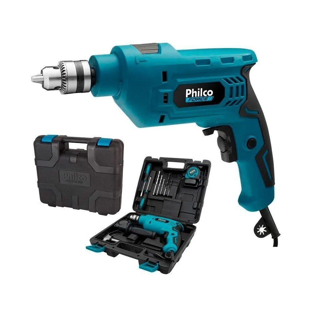 Furadeira Philco PFU01MF Force com Maleta e Acessórios 650W 110V