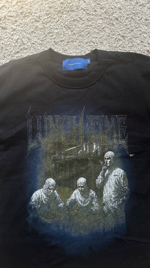 Camiseta Quadro Creations Lunch Time Boxy Black — XG, Usado