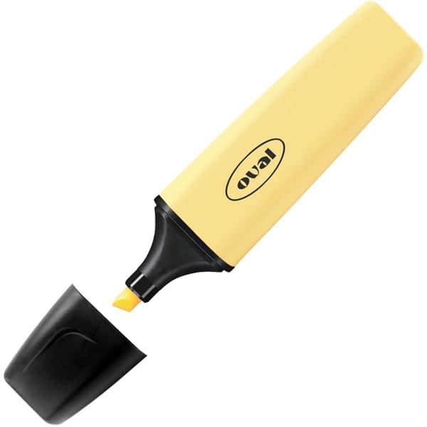 Marca Texto, Amarelo pastel, Oval - UN 1 UN