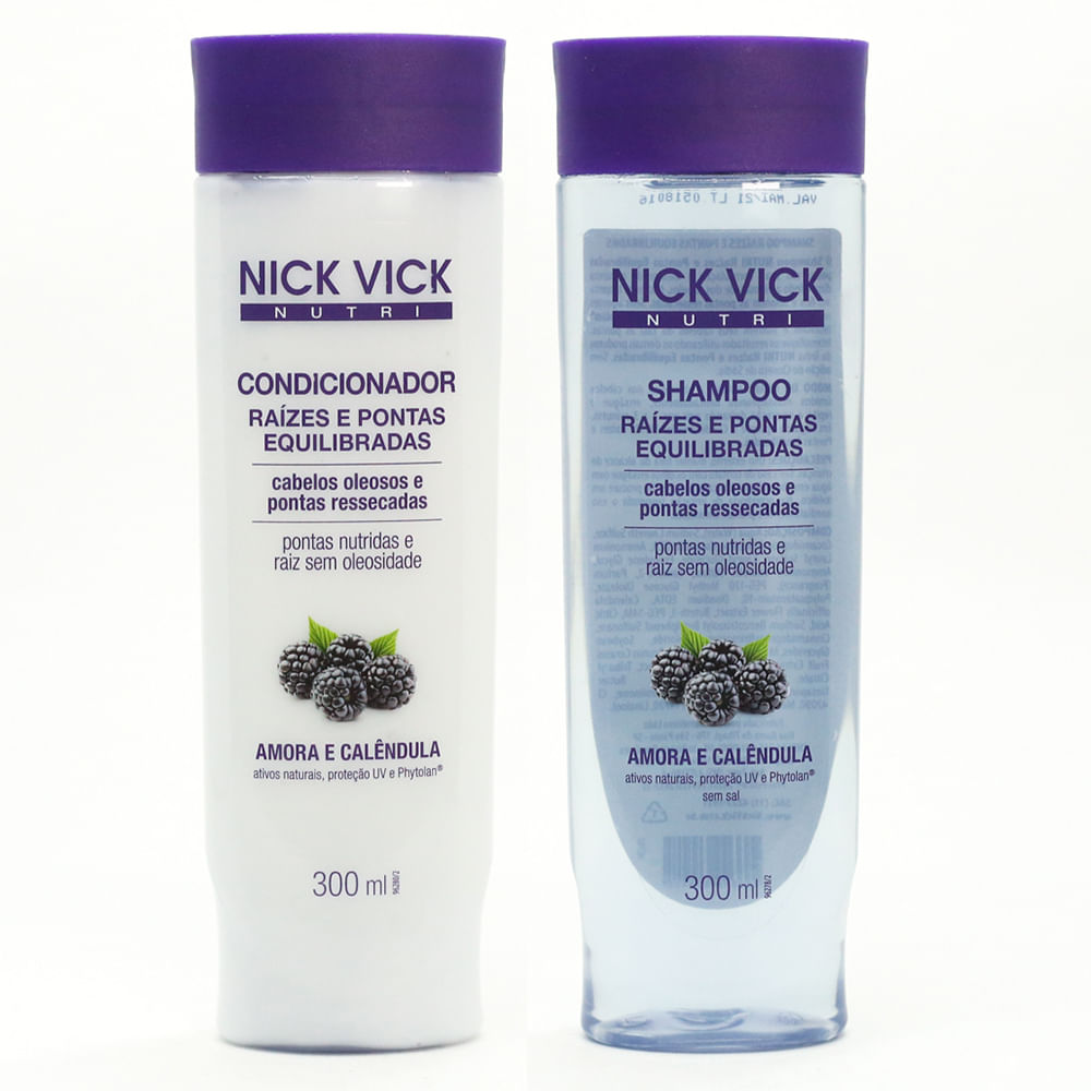 Kit Shampoo + Condicionador Nick & Vick Nutri-Hair Raízes e Pontas Equilibradas — Kit