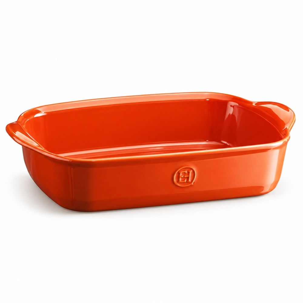 TRAVESSA RETANGULAR EMILE HENRY 36CM EM CERÂMICA LARANJA 33010276