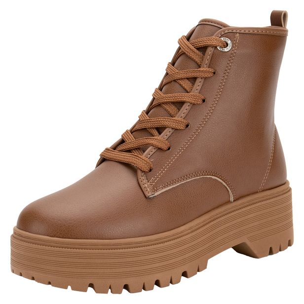 Bota Feminina Coturno Moleca 5351101 CARAMELO 35