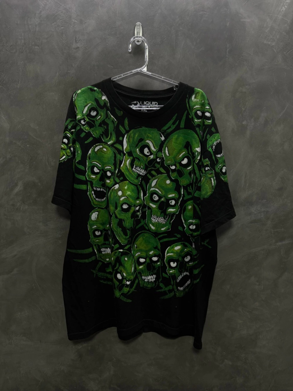 Camiseta Liquid Blue Skull Pile Green — XXG, Usado