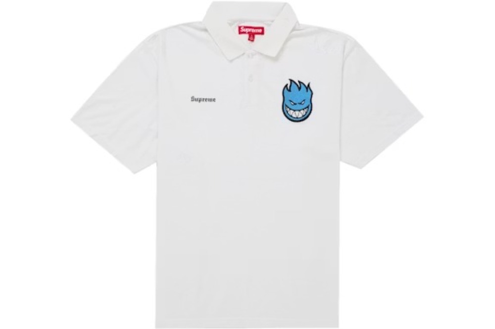 Spitfire x Supreme Camiseta Polo White SS26-W17 — G, Novo