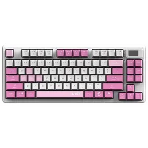 Teclado Mecânico MSI Gamer RGB Sem Fio Rosa