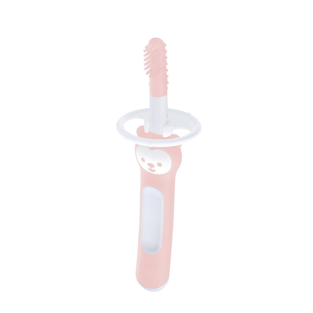 Foto 2 de Kit com 3 Escovas de Dente para Bebê Brushes Rosa - MAM