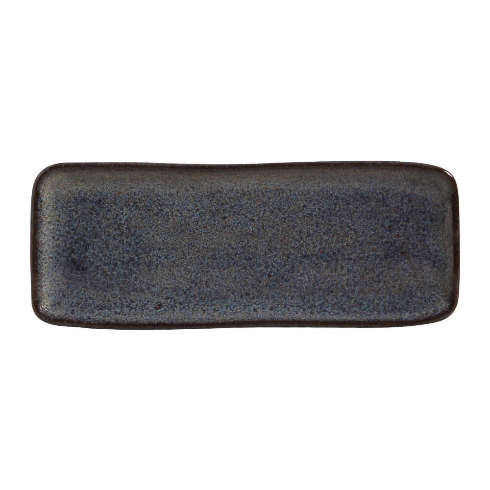 Conjunto com 4 Travessas Retangular Média Orgânico Titanium 33x13cm