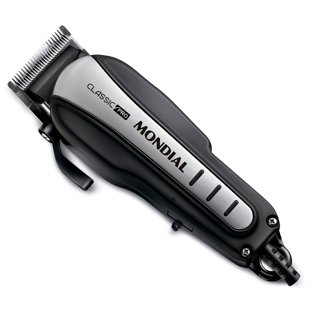 Cortador de Cabelos Classic Pro Mondial Preto e Inox CR-03 110