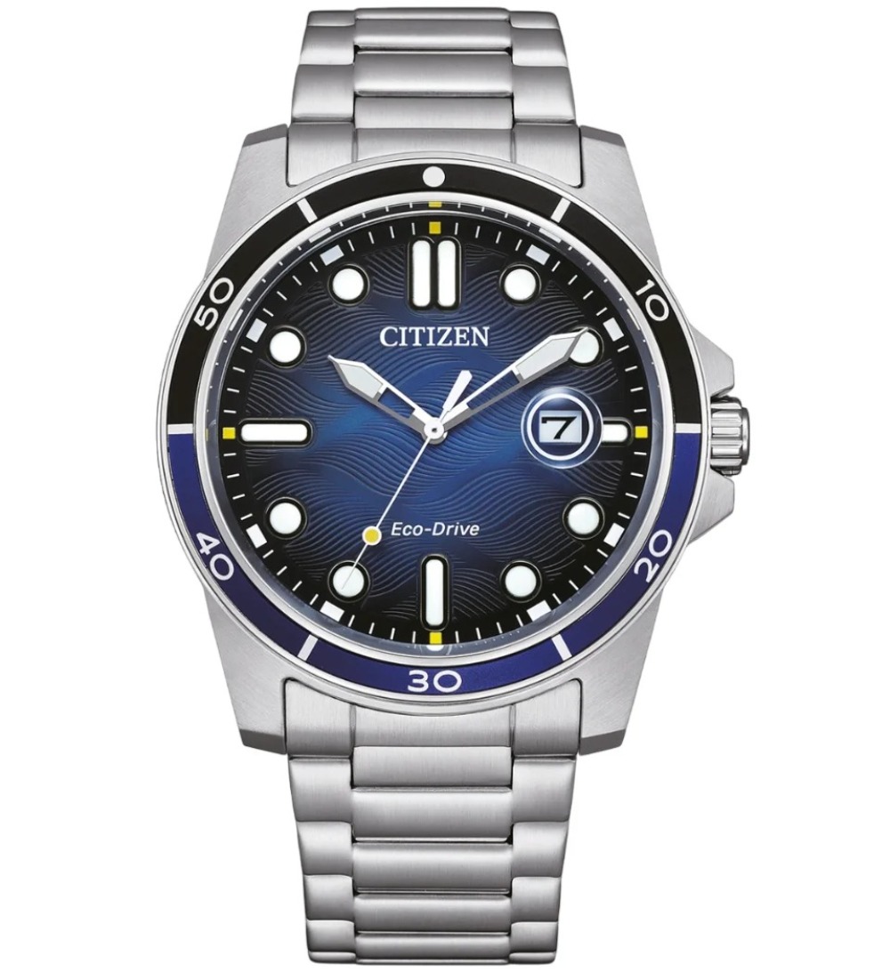 Relógio Citizen Marine Eco-Drive Navy 100 M 41.5 mm — Único, Novo